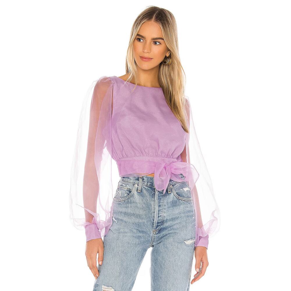 NWT LOVERS AND FRIENDS Mi Amor Top Lilac Organza XS